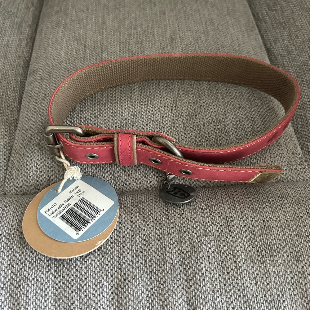 🆕Life Is Good Red and Brown Dog Collar🐶